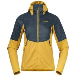 Bergans Senja Midlayer Hood W Jacket (light-golden-yellow/orion-blue)