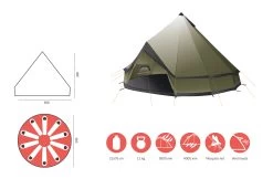 Grand Canyon Indiana 10 Zelt (capulet-olive) -Camping Verkaufsgeschäft Grand Canyon Indiana 10 Zelt capulet olive D 330013 Bild 5