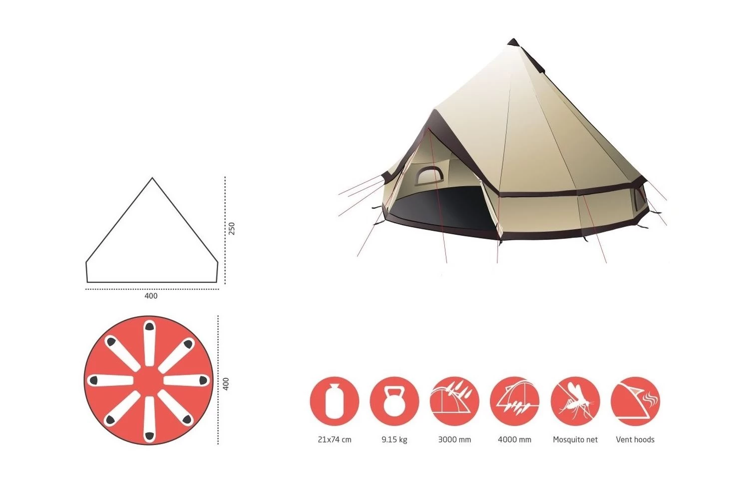 Grand Canyon Indiana 8 Zelt (mojave/desert) 7 Grand Canyon Indiana 8 Zelt (mojave/desert) – Bild 5