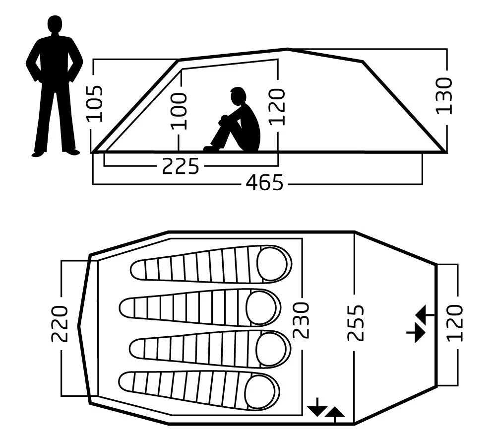 Nordisk Oppland 4 PU Zelt (dark-olive) 7 Nordisk Oppland 4 PU Zelt (dark-olive) – Bild 5