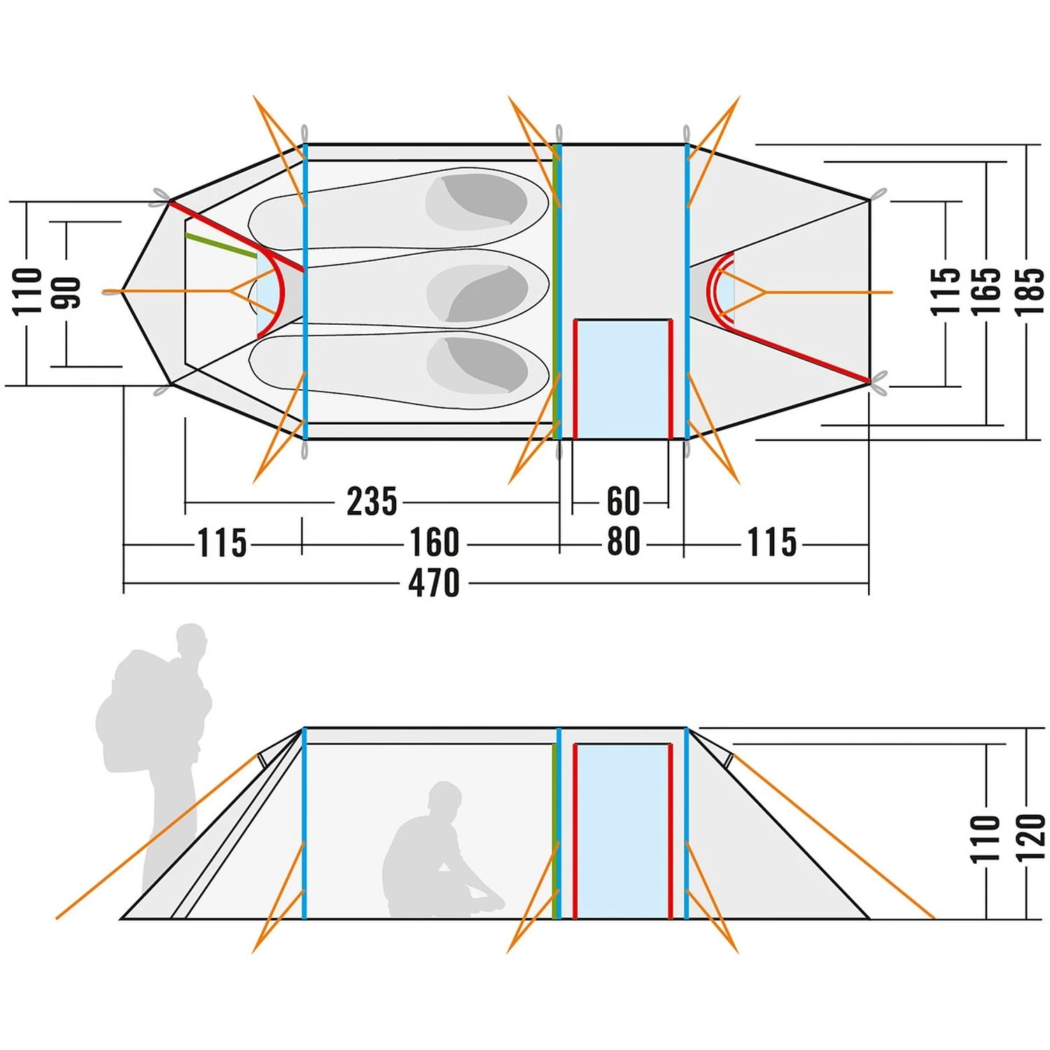Tatonka Alaska 3.235 PU 3 Zelt (light-olive) 5 Tatonka Alaska 3.235 PU 3 Zelt (light-olive) – Bild 3