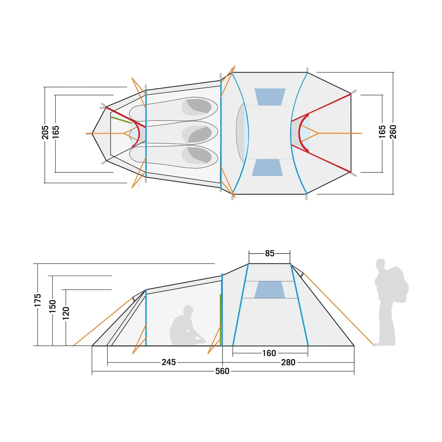 Tatonka Alaska 3 Plus Zelt (light-olive) 4 Tatonka Alaska 3 Plus Zelt (light-olive) – Bild 2
