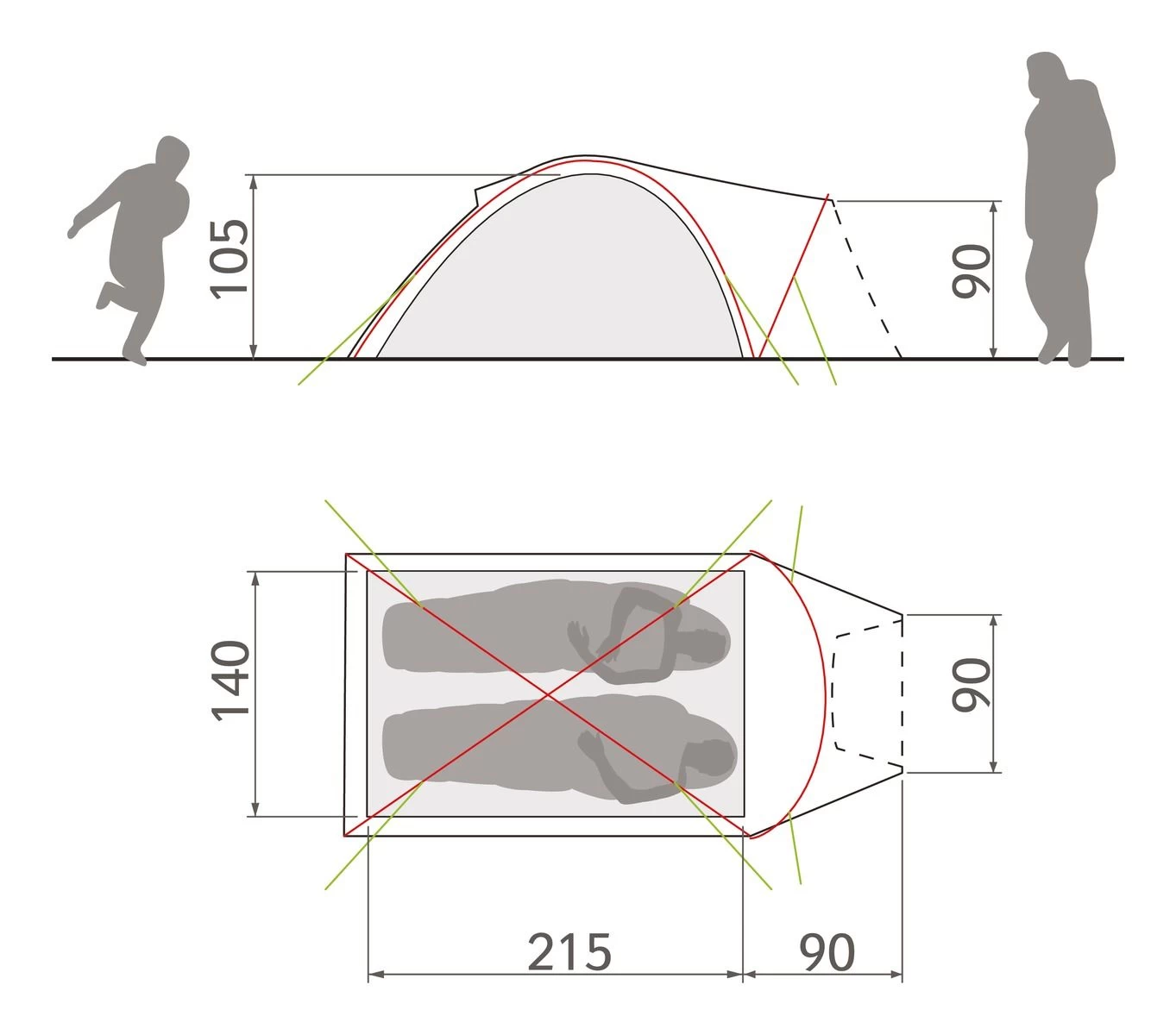 Vaude Campo Compact XT 2P Zelt (terracotta) 5 Vaude Campo Compact XT 2P Zelt (terracotta) – Bild 3