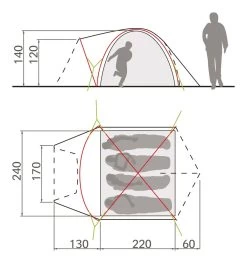 Vaude Campo Grande XT 4P Zelt (terracotta) -Camping Verkaufsgeschäft Vaude Campo Grande XT 4P Zelt terracotta D 14227 170 Bild 3