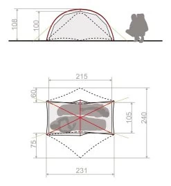 Vaude Space Seamless 1-2P Zelt (cress-green) -Camping Verkaufsgeschäft Vaude Space Seamless 1 2P Zelt cress green D 14423 182 Bild 3