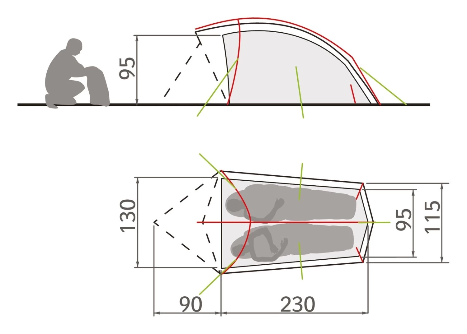 Vaude Taurus 2P Zelt (buckeye) 6 Vaude Taurus 2P Zelt (buckeye) – Bild 4