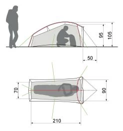 Vaude Taurus SUL 1P Zelt (cress-green) 8 Vaude Taurus SUL 1P Zelt (cress-green) -Camping Verkaufsgeschäft Vaude Taurus SUL 1P Zelt cress green D 15896 182 Bild 3